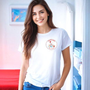 Pediatrisk sjuksköterska Gnome Namn Monogram Rolig T Shirt