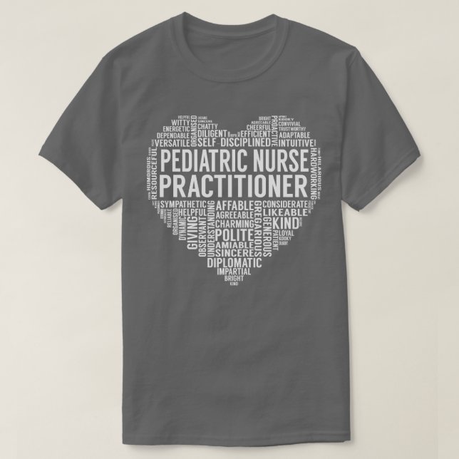 Pediatrisk sjuksköterska Hjärtat T Shirt (Design framsida)
