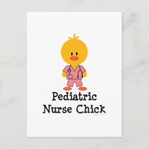 Pediatrisk sjuksköterska Kyckling Postkort Vykort