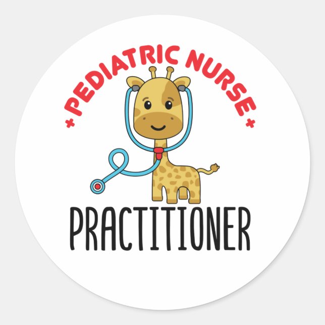 Pediatrisk sjuksköterska NP Runt Klistermärke (Framsida)