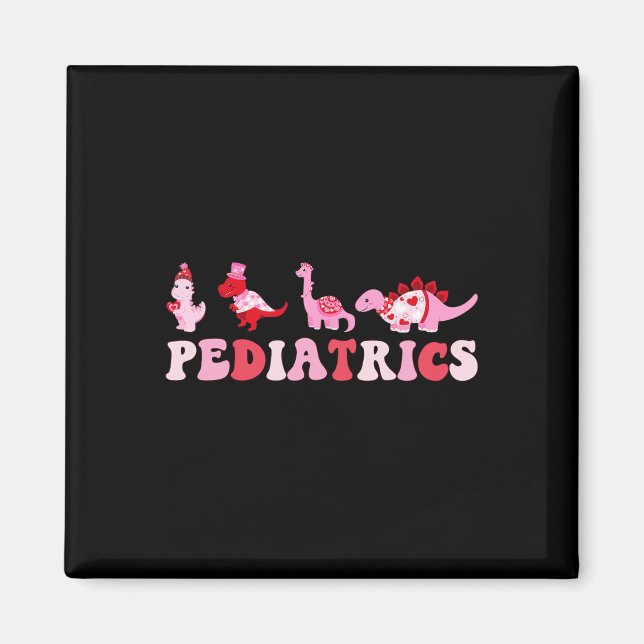 Pediatrisk sjuksköterska Peds omvårdnad söta dinos Magnet (Framsidan)