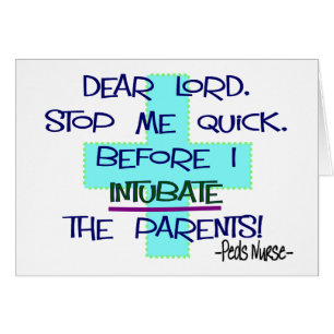Pediatrisk sjuksköterska PICU, roliga Hälsningskort