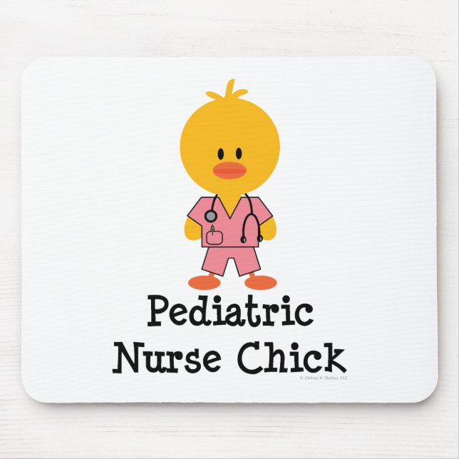 Pediatrisk sjuksköterskachick Mousepad Musmatta (Framsidan)