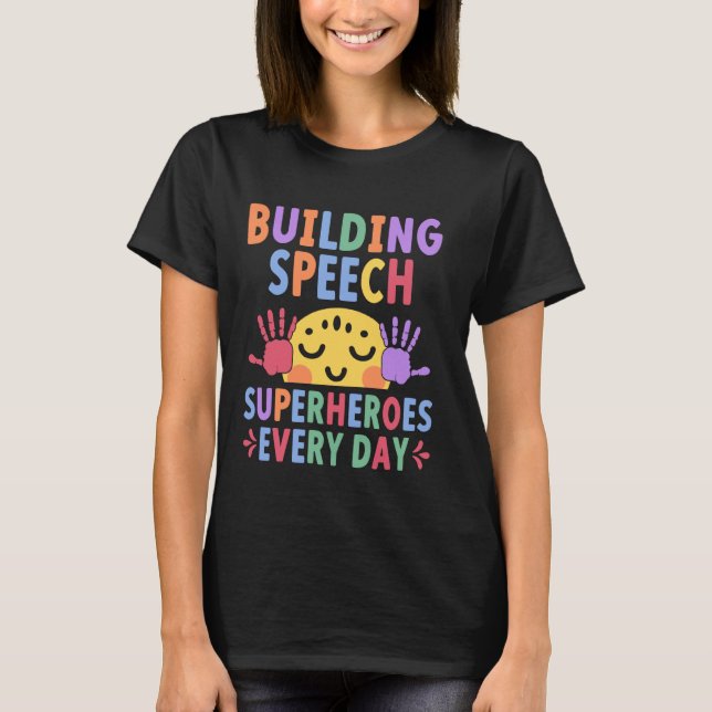 Pediatrisk Tal-terapi SLP språkpatolog T Shirt (Framsida)