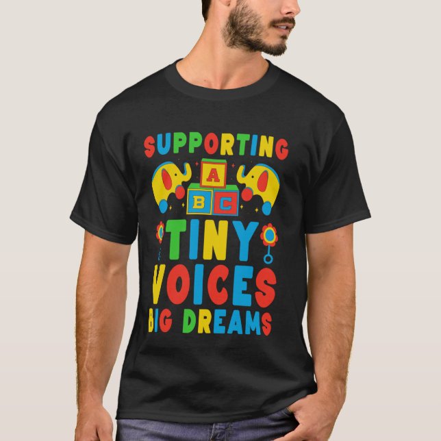 Pediatrisk Tal-terapi SLP språkpatolog T Shirt (Framsida)