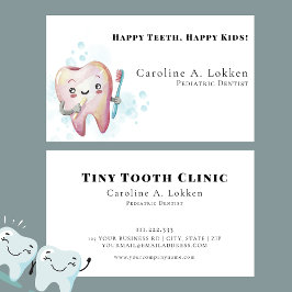 Pediatrisk tandläkare Tandvård Kids Tooth Doktor Visitkort