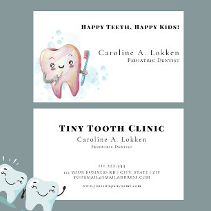Pediatrisk tandläkare Tandvård Kids Tooth Doktor Visitkort
