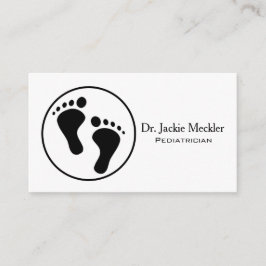 Pediatrisk visitkort för enkel babyfot