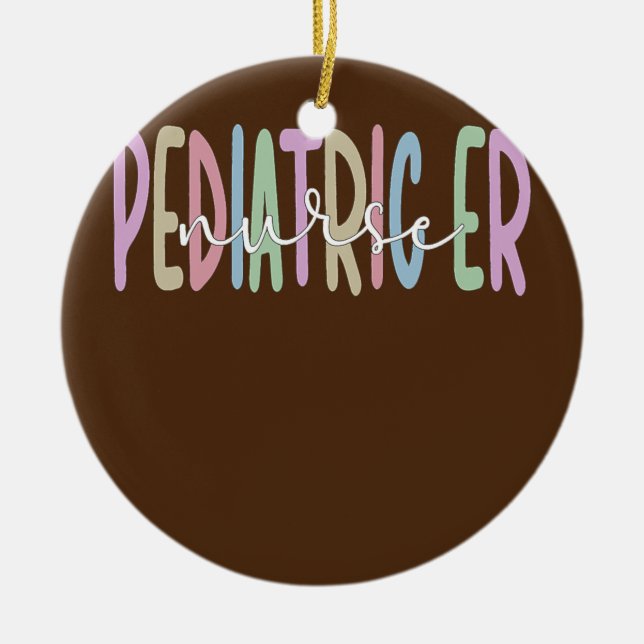 Pediatriska Akutet Nurse Proud Pediatriska patient Julgransprydnad Keramik (Framsidan)