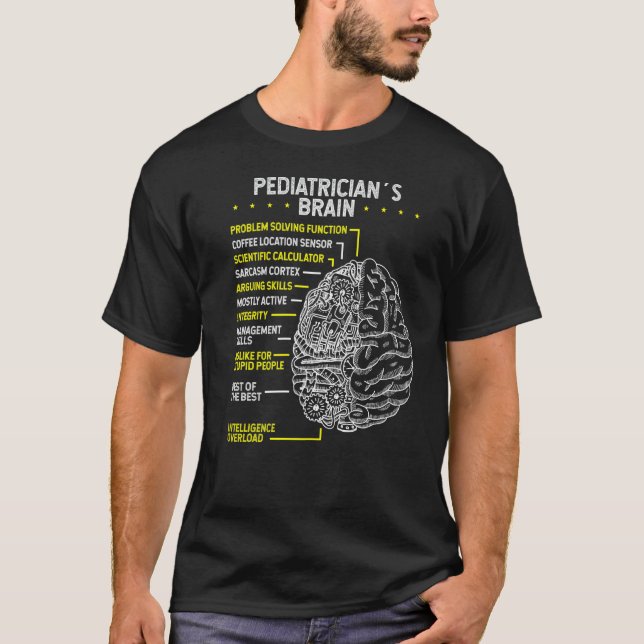 Pediatriska barn Barn Doktor Brain Peds Pediatrisk T Shirt (Framsida)