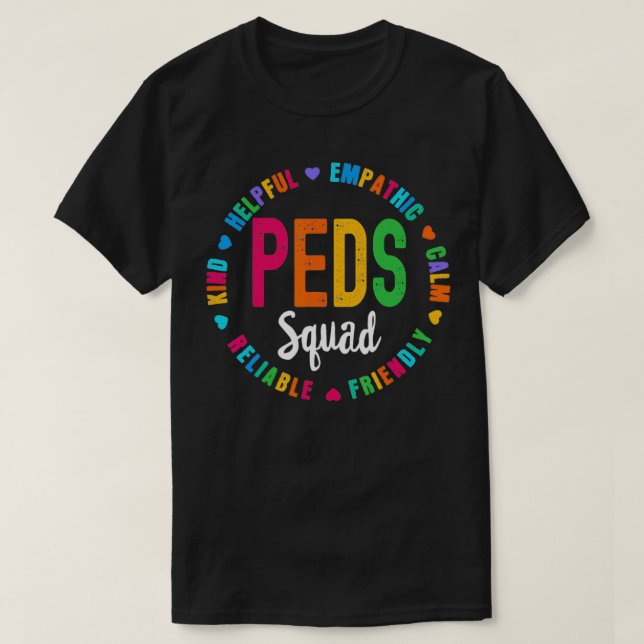 Pediatriska besättningens sjuksköterska, yrkesmäss t shirt (Design framsida)