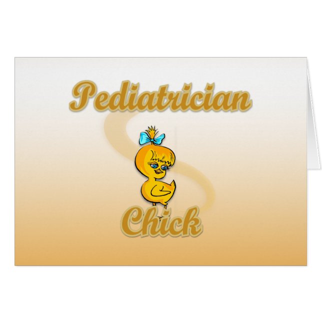 Pediatriska Chicken Hälsningskort (Framsidan Horizontal)