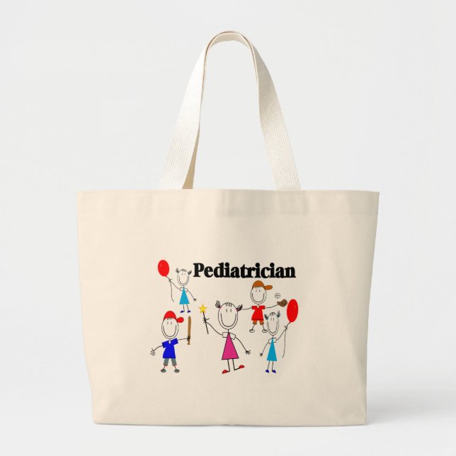 Pediatriska gåvaungeStickpeople designer Jumbo Tygkasse (Framsidan)