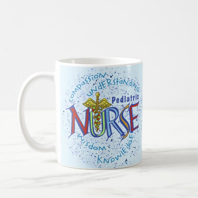 Pediatriska Nurse Motto Kaffemugg (Vänster)