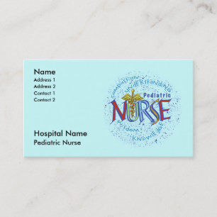 Pediatriska Nurse Motto Visitkort