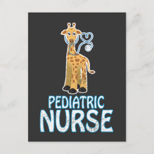 Pediatriska Nurse RN Pediatrics Giraffe Gift Vykort