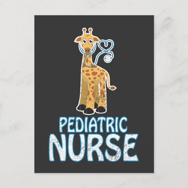 Pediatriska Nurse RN Pediatrics Giraffe Gift Vykort (Framsida)