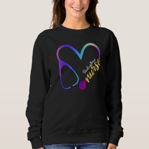 Pediatriska Nurse Watercol Kärlek Heart Stethoscop T Shirt