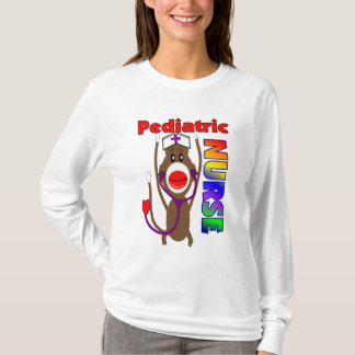 Pediatriska sjuksköterskagåvor för sock monkey tee shirt