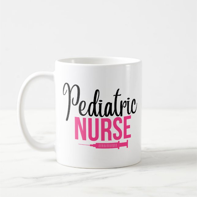 Pediatriska sjuksköterskor Funny Gift Kaffemugg (Vänster)