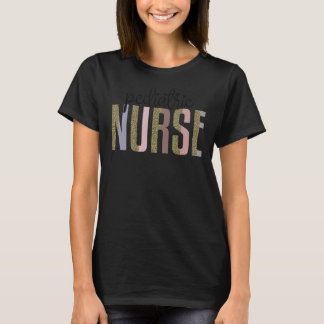 Pediatriska sjuksköterskor leopard Skriv ut Sjuksk T Shirt