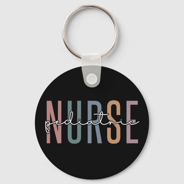 Pediatriska sjuksköterskor | Peds Nurse PICU Nurse Nyckelring (Framsida)