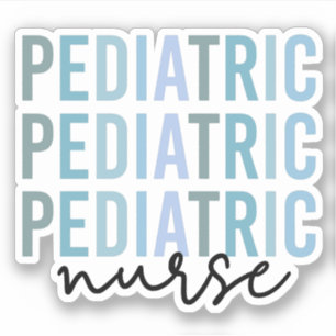 Pediatriska sjuksköterskor PEDS Sjuksköterska Pedi Klistermärken