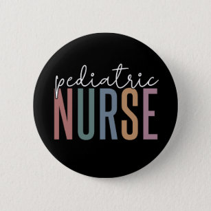 Pediatriska sjuksköterskor   Retro Peds Nurse PICU Knapp