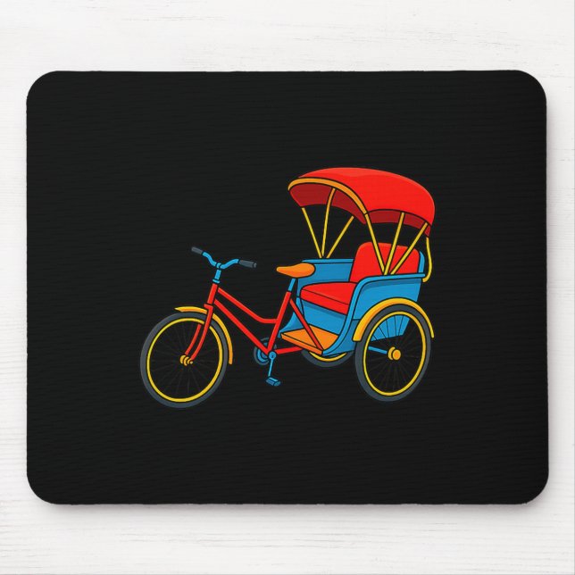 Pedicab Cycle Rickshaw Bike Taxi Premium Tri-blend Musmatta (Framsidan)