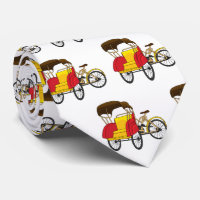 Pedicab rickshaw tecknad illustration