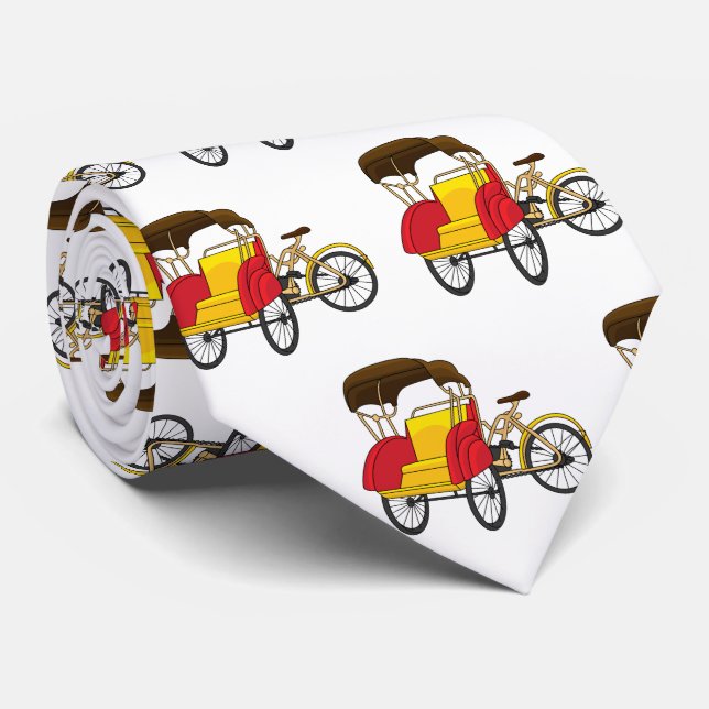 Pedicab rickshaw tecknad illustration slips (Rullad)