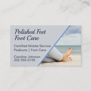 Pedicure Foot Care Beach Feet Visitkort