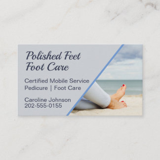 Pedicure Foot Care Beach Feet Visitkort