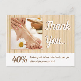 Pedicure Nagel Peducurist Bambu Ränder Tack U Vykort