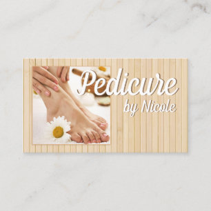 Pedicure Nagel Ppedurist Feet Spa Bamboo Rand Visitkort