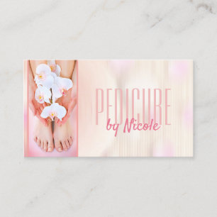 Pedicure Nagel Ppedurist Feet Spa Orchid Blommar Visitkort