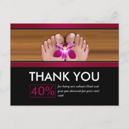 Pedicure Nagelsalong Tack Kupong Vykort