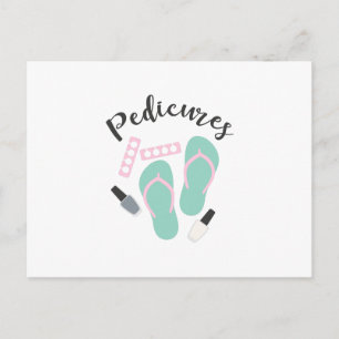 Pedicure Nail Salon Flinflip flops Vykort