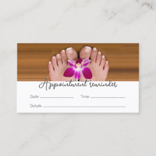 Pedicure Nail Salon Nästa besök Påminnelsekort Visitkort