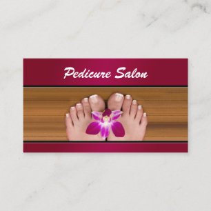 Pedicure Nail Salon Rosa Flower Affärskort Visitkort