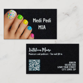 Pedicurist Tå Nagel Tekniker QR Visitkort