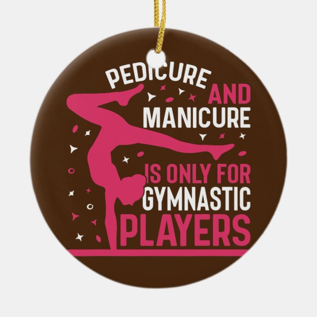 Pedikyr manikyr för Roligten Gymnastic Players Julgransprydnad Keramik (Framsidan)