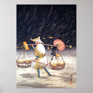 Pedler i Snowy Night Shotei Takahashi Poster