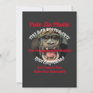 Pedo Zin Fobisk Tiki Bar Ristorante Lodi CA Inbjudningar
