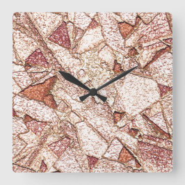 Pedra áspera em marrom claro cremoso fyrkantig klocka