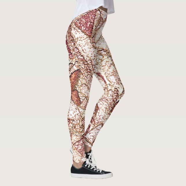 Pedra áspera em marrom claro cremoso leggings (Höger)
