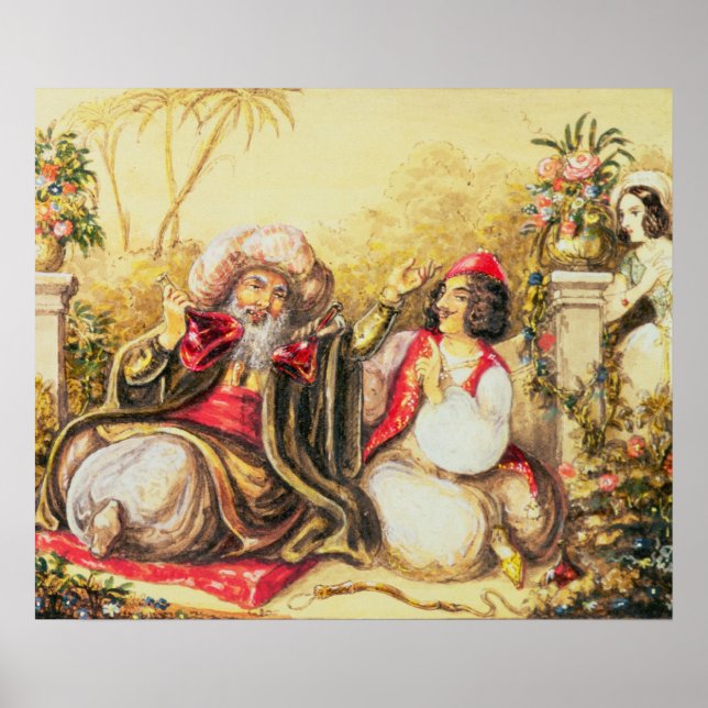 Pedrillo som spelar Osmin med drink Poster (Framsidan)