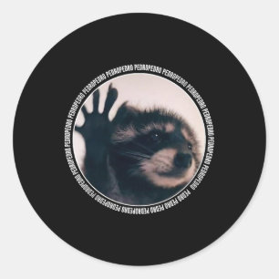 Pedro Funny Raccoon Dancing Meme Runt Klistermärke