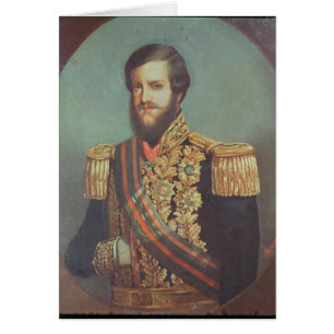 Pedro II kejsare av Brasilien Hälsningskort