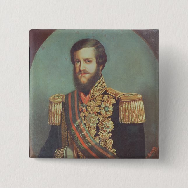 Pedro II kejsare av Brasilien Knapp (Framsida)